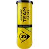 Padel Balls - DUNLOP - Tb Team - Yellow - 3 Pieces - Adult
