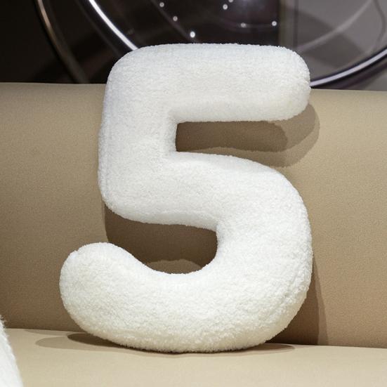 Alphabet Letter Shape Pillow PP Cotton Filled Car Seat Cushion Soft Fabric