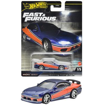 Hot Wheels Fast Furious Mini autíčko Nissan Silvia 3 roky staré a vyššie Modré HYP73 & - (S15)