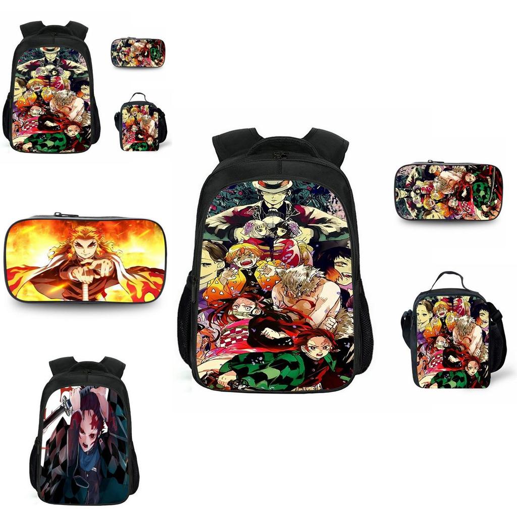 Large Capacity Demon Slayer Kimetsu No Yaiba Backpack With Durable Material And Stylish Design