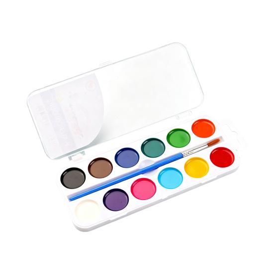 Holiday Card Making Supplies Watercolor Paint Set, Portable Washable Solid Palette, Bright Art Colors Pigment Kit, for Kids Beginners Illustrations