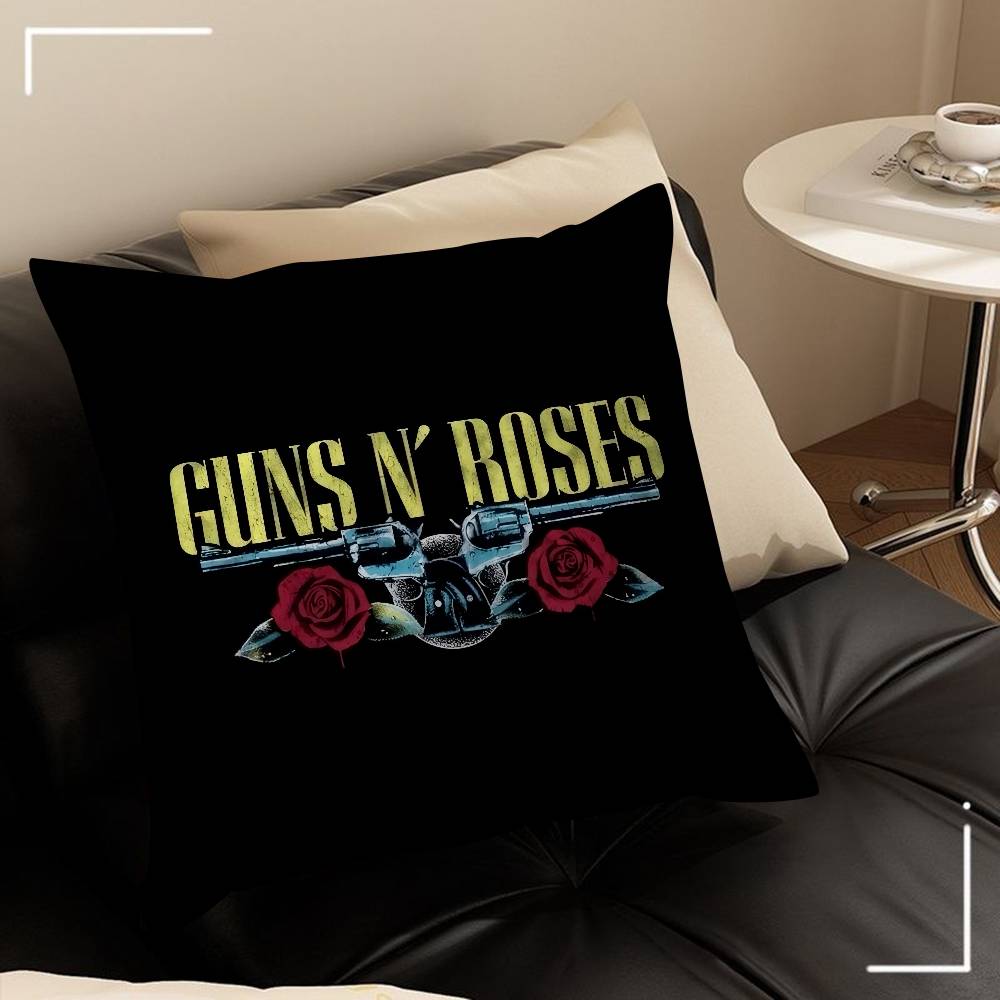 Rock Music Band G-Guns N Roses Decorative Room Aesthetics Pillow Case Home Decor Bedroom Sofa Bed Couch Pillow Cover 45X45