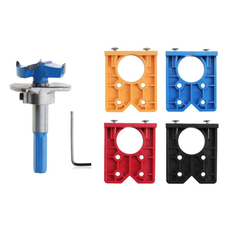 Practical 35mm Concealed Hinge Drilling Jig Drill Guide Forstner Hinge Jig Hole Woodworking DIY Tools for Cabinet Hinges