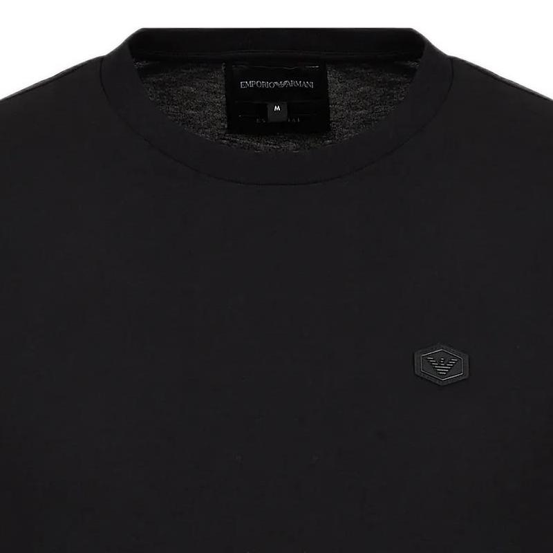 EMPORIO ARMANI Logo Patch Long Sleeved Crewneck T Shirt 8N1TR11-JRGZ1-0999