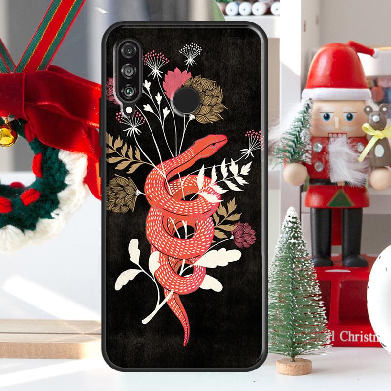 The Snake and Fern For Huawei Nova 12i 11i 8i 12s Y73 Y72 Y61 Y91 Y90 Y70 Y60 9 10 SE P60 Pro P30 P40 Lite Case