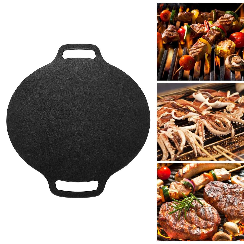 Korean   BBQ Grill Pan Korean Round Griddle Non Stick 6 Layer Coating Round Griddle for Indoor Outdoor