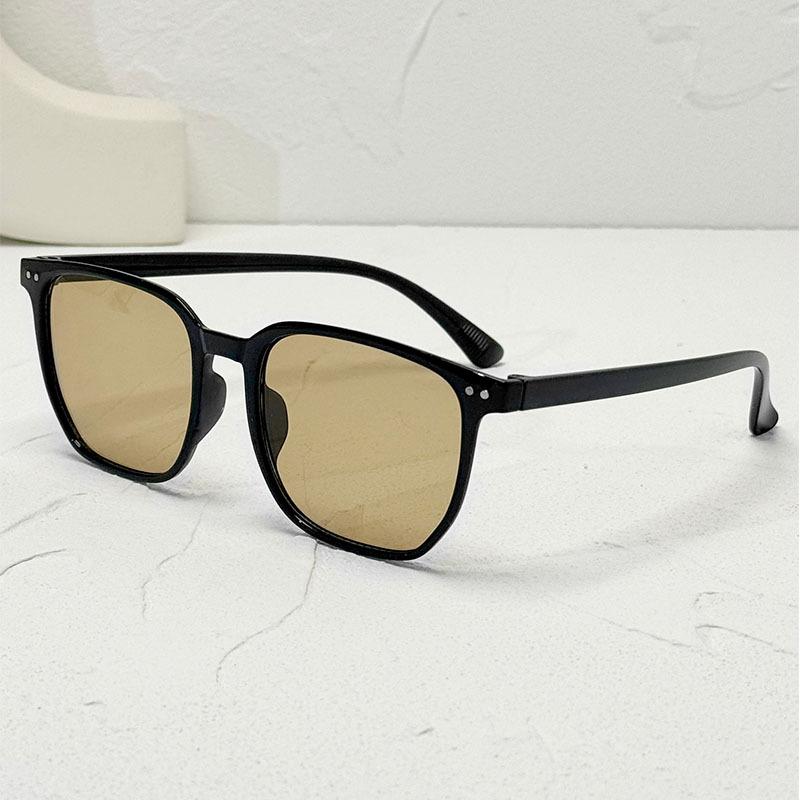 Black Big Frame Vintage Sunglasses Women Men Brand Square Sun Glasses Retro Eye Glasses Goggle For Male Female Polygon Eyewear