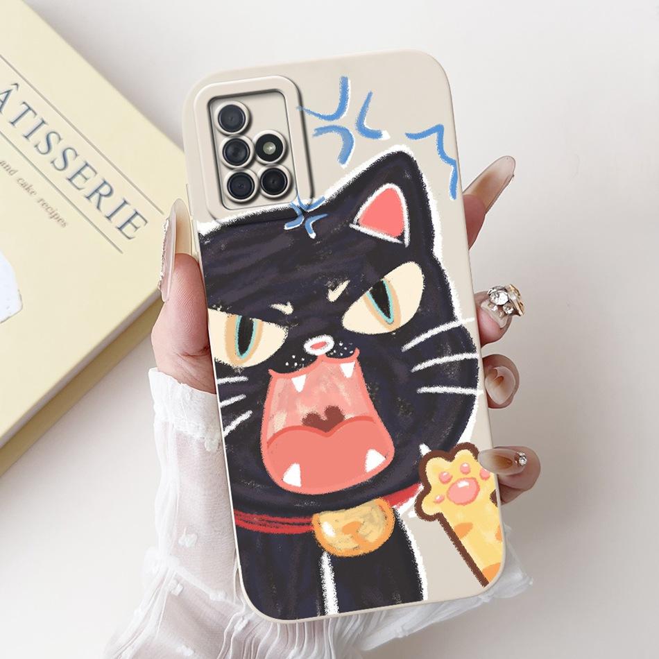 For Samsung Galaxy A71 Cute Panda Cat Cartoon Phone Case For Samsung A71 4G SM-A715F Soft Silicone Shockproof Cases