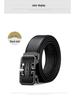 Paul's Men's Genuine Leather Belt with Automatic Buckle, Cowhide, for Business and Casual Wear.