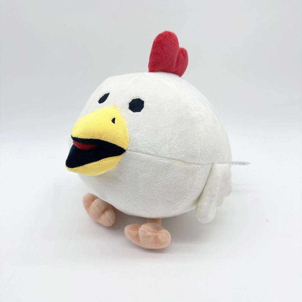 New 26Cm Cute Chicken Gun Plush Toy White Little Flying Chicken Stuffed Animal Doll Soft Pillows Room Decor Kids Xmas Gifts