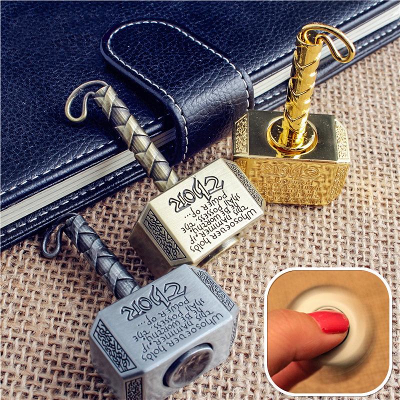 Alloy Fingertip Gyro Spinner Fidget Toy For Adults Anti-Stress Relief Finger Gyroscope Anti-Anxiety Metal Hammer Game