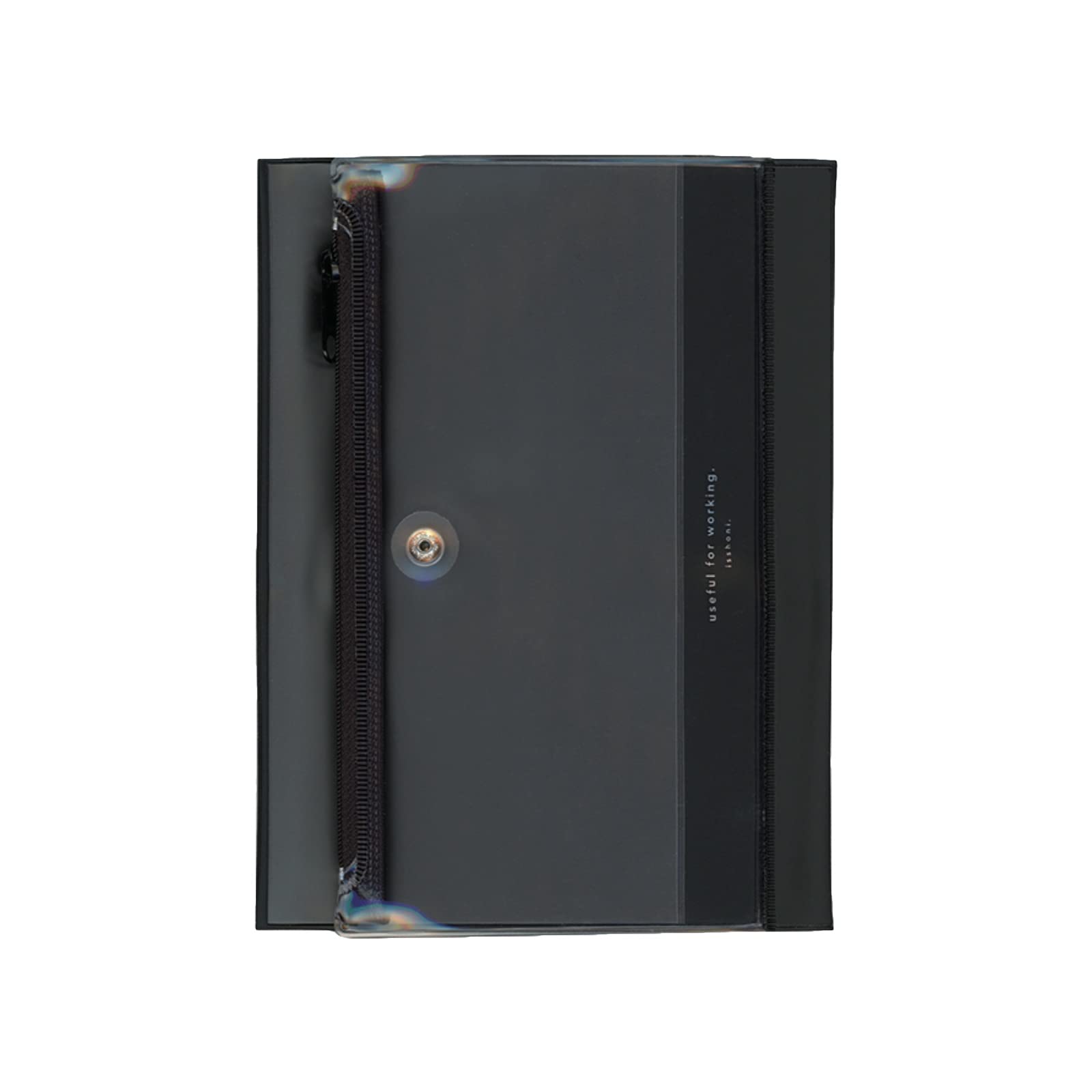 

Обложка для блокнота Daigo Isshoni с пеналом, ПВХ, размер B6, R, черная, в комплекте блокнот в клетку B6, N1931