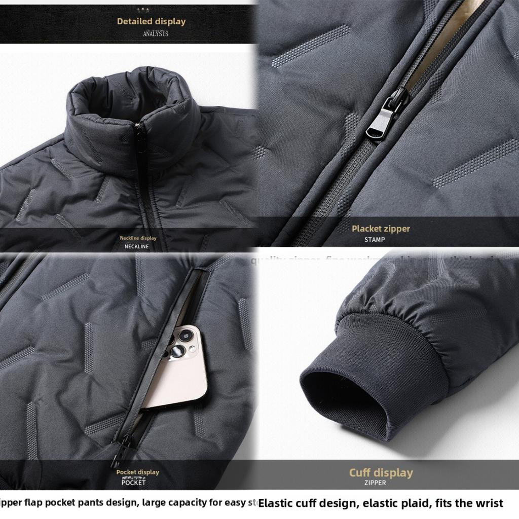 Winter cashmere cotton-padded jacket men's loose plush thickened cotton-padded jacket trendy cotton-padded jacket