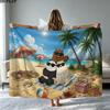 We Bare Bears Print Flannel Blanket High Quality Warm Comfortable Cover for All Seasons Perfect for Gifts Home Decor