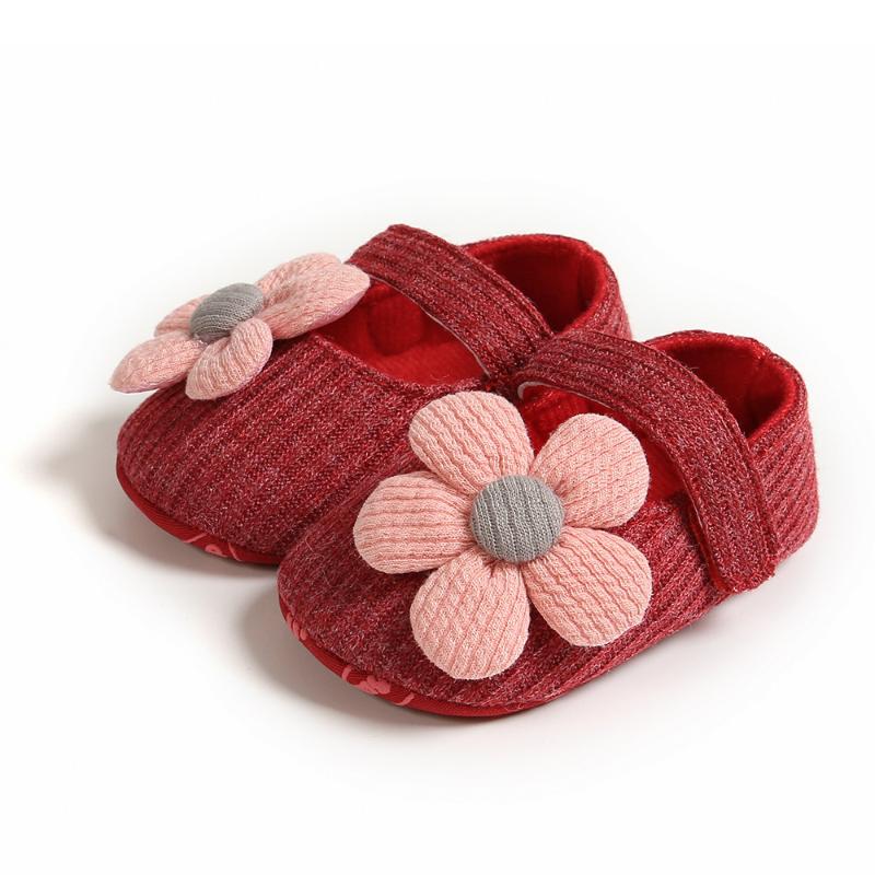 1 Pair Retro Spring Autumn Toddlers Prewalkers Cotton Shoes Infant Soft Bottom First Walkers 0-13 Months Baby Girls Cotton Shoes