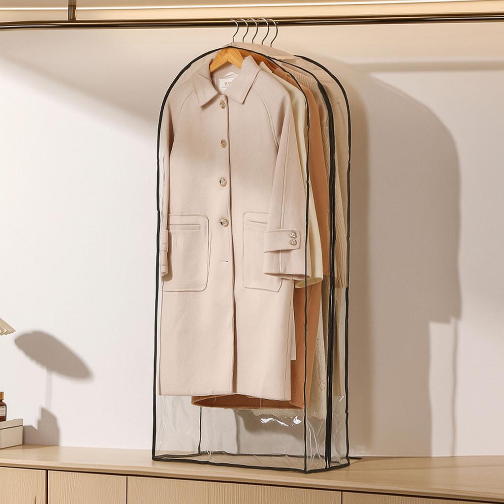 Simplified Wardrobe Clothes Cover Peva Transparent Garment Bag For Indoor Closet Organization