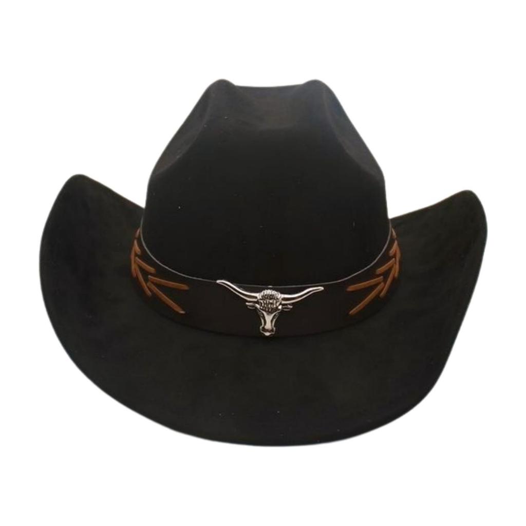 Western Cowboy Hat National Knight Jazz Hat Tibetan Warped Edge One-Word Top Hat Travel Cowboy Hat