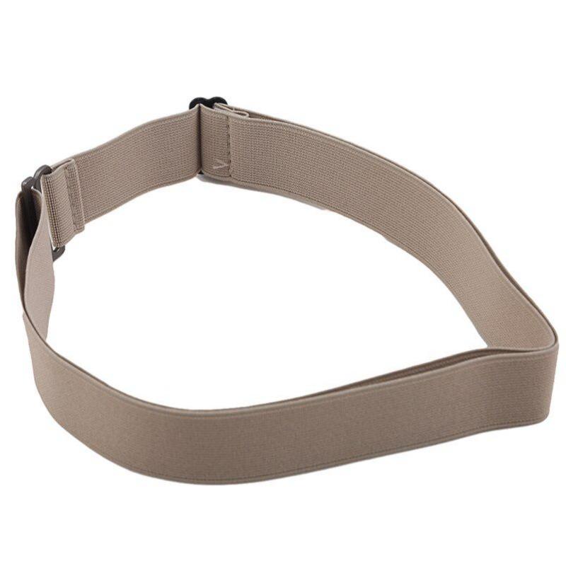 Women No Show Invisible Belt Elastic Stretch Waist Belt with Flat Buckle