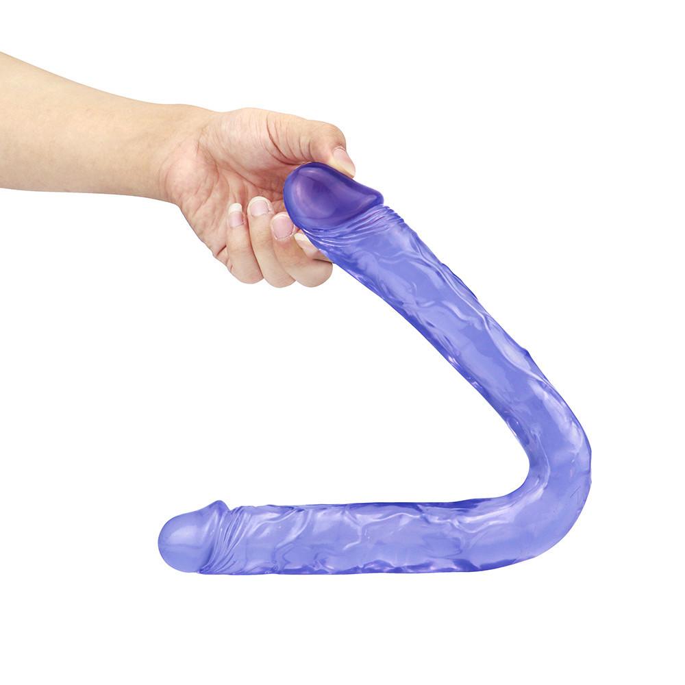Doppelkopf-Dildo, langer, realistischer Dildo, doppelseitiger Dildo, flexibler großer Penis für Frauen, Masturbator, Sexspielzeug für lesbische Erwachsene