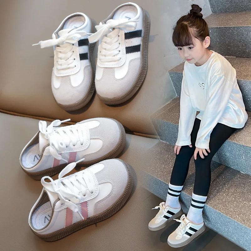 2024 Children Casual Shoes for Girls Autumn New Fashionable Korean Style Soft Bottom Anti-slippery Versatile Chic Trendy Shoes