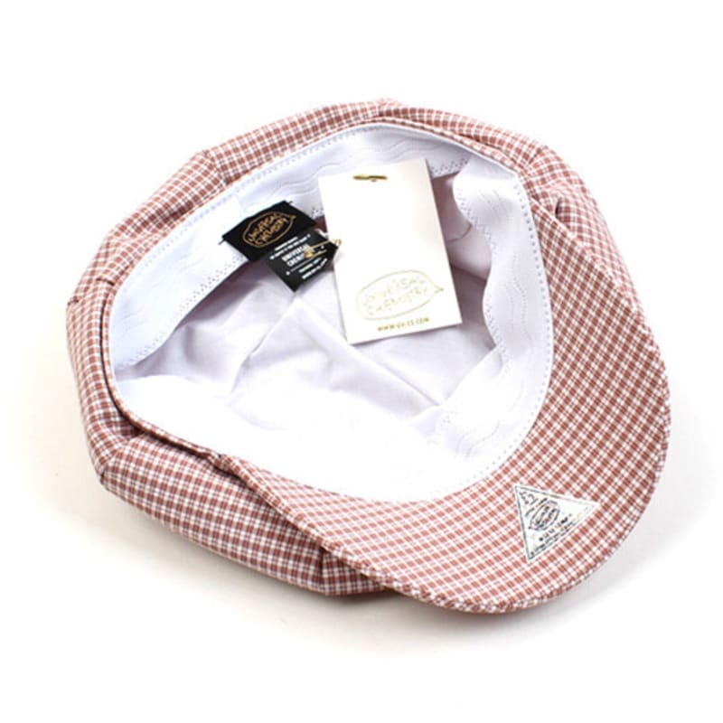 Universal Chemistry Pink Small Check Newsboy Cap