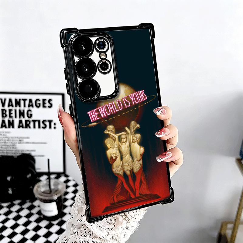 Scarface 1983 Al Pacino Plating Phone Case For Samsung Galaxy S24 S25 FE S26 Edge S23 Ultra S22 S21 Plus S20 Anti-Fall Airabag C