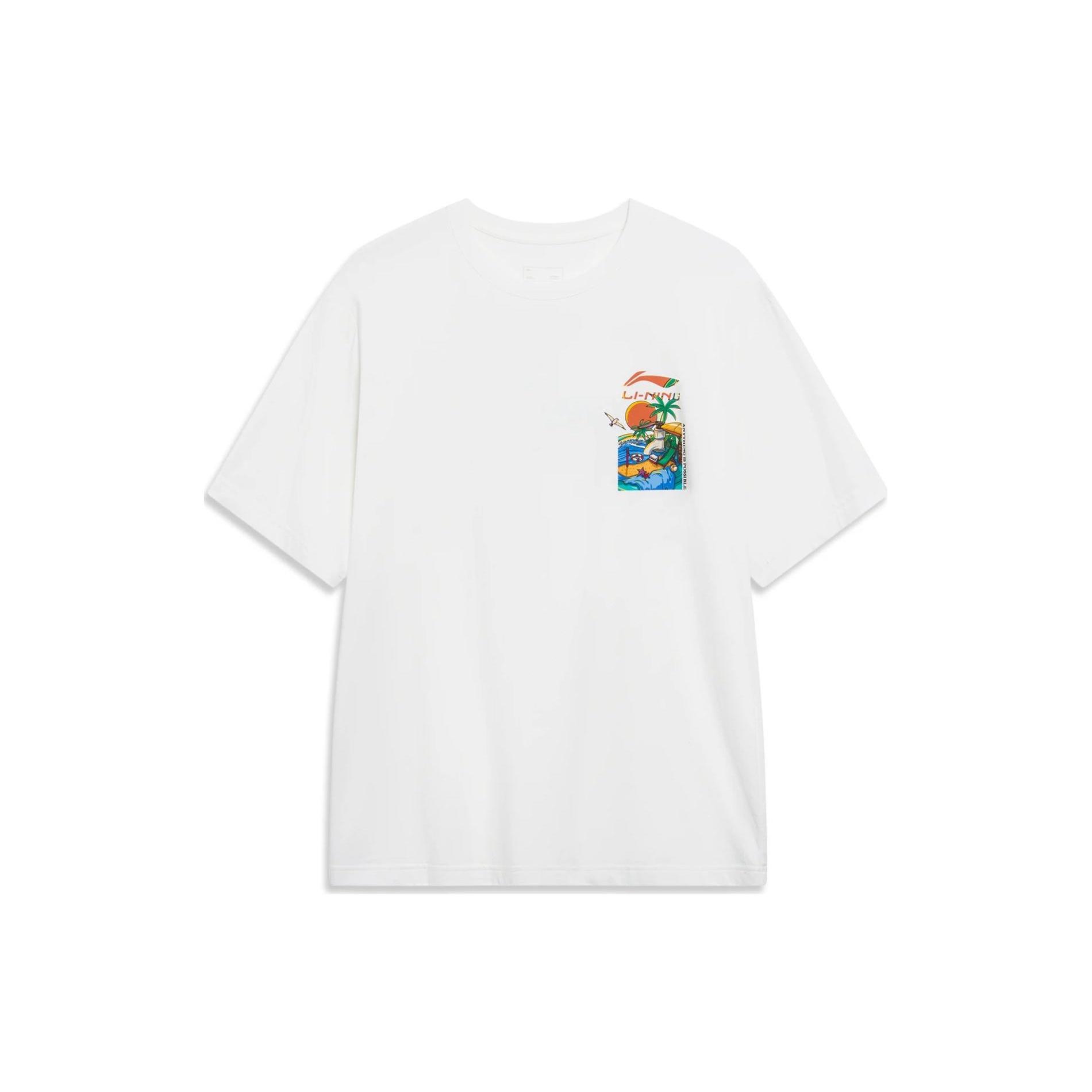 Li-Ning Logo Sportslife Casual T-Shirt  White  Men s AHST177-1 XL