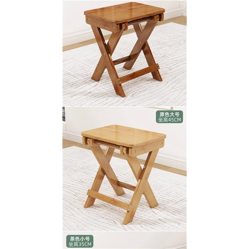 Klapphocker tragbarer Haushaltsstuhl Outdoor Angeln Mazar kleine Bank Wohnzimmer Bambus niedriger Hocker Schuhwechselhocker für Kinder