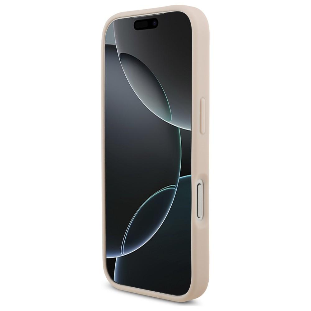 Guess Grained Big 4G & Classic Logo Case for iPhone 17 Pro Pink