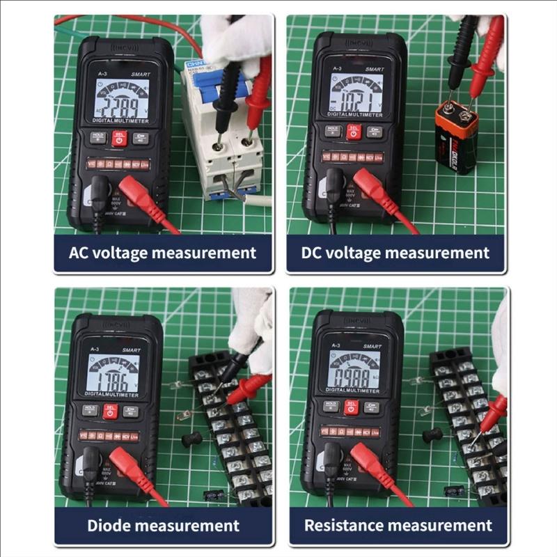 Fortschrittliches digitales Multimeter mit automatischem Moduswechsel Helles Display Datenspeicherfunktion für elektrische Beurteilung