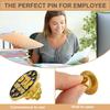 Zeyune 48 Pcs Recognition P Employee of The Month Lapel Pin 3/4 Inch Employee Appreciation P Team Gift for Award Employees Staff Bulk(Reward Style)