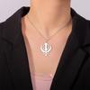  Classic Sikhism Symbol Necklace for Women Men Stainless Steel Sikh Khanda Necklaces Religious Protection Amulet Jewelry