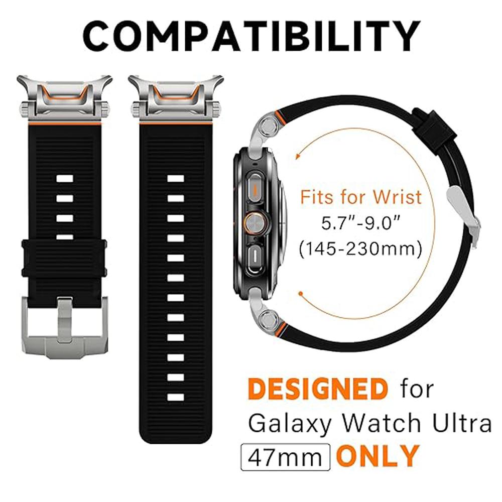 Silicone Band for Samsung Galaxy Watch Ultra 2025 Sports Bracelet Correa for SAMSUNG GALAXY ULTRA 47mm Stainless Steel Watchband