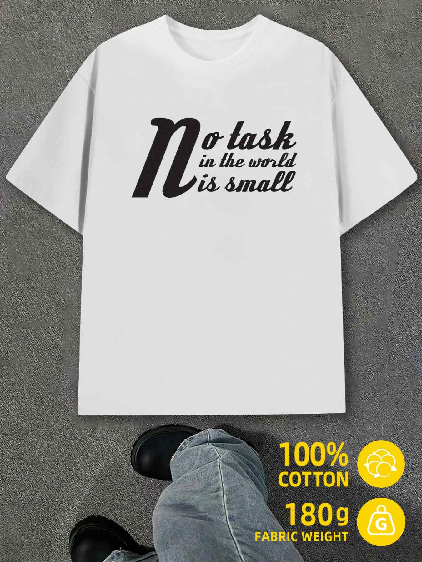 

T-Shirt Y2K Small Task World 100 White Regular Fit 2XL