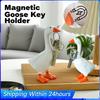 Niedliche Entenstatue Schlüsselaufhänger Kawaii Magnetische Alberne Gans Figur Niedliche Gans Harzstatue Einweihungsgeschenke für Frauen Männer
