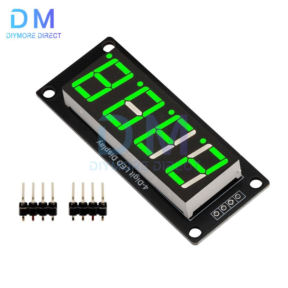 TM1637 LED Display Module for Arduino 4 Digit 7 Segment 0.56 inch Time Clock Indicator Tube Module Red Blue Green Yellow White