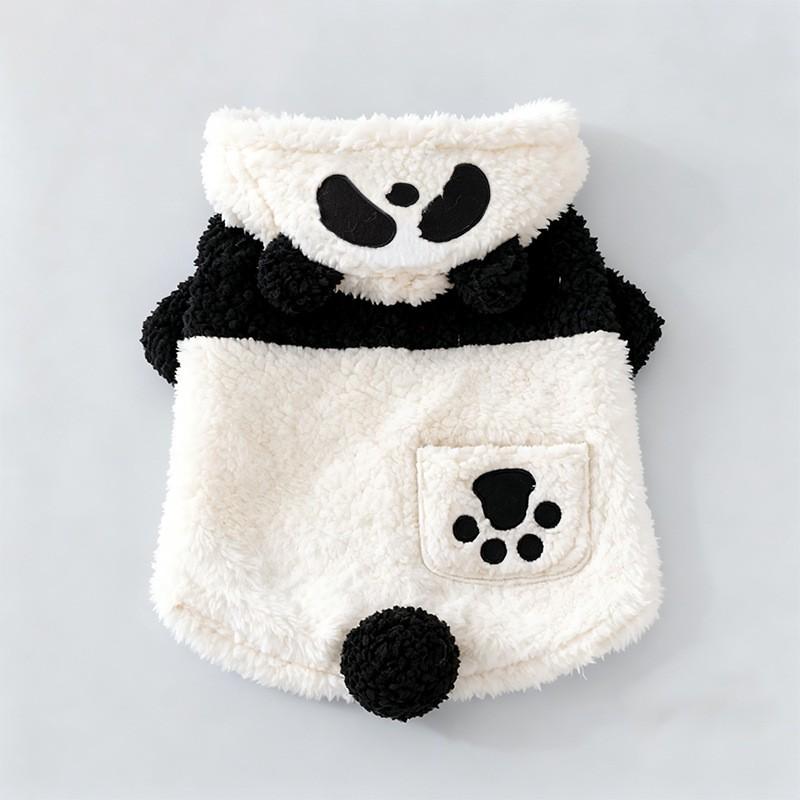 Warm Winter Dog Sweater Large Breeds Golden Retriever Samoyed Panda Style Two-Legged Coat