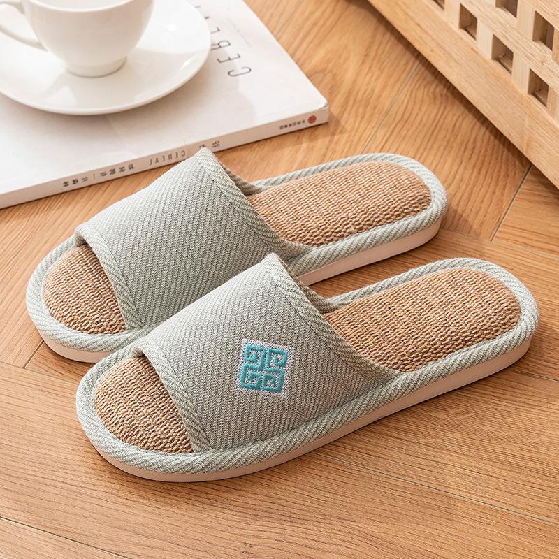 Neue Vier Jahreszeiten Leinen Hausschuhe für Herren und Damen Indoor Zuhause Paare Frühling und Herbst Universal Zuhause Baumwolle und Leinen Hausschuhe