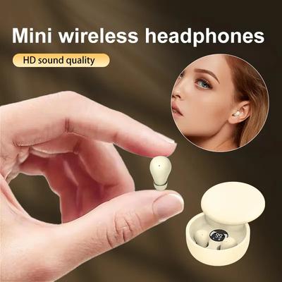 Mini Invisible Bluetooth 5.4 True Wireless Earbuds, In-Ear Sport Earphones with Noise Cancelling, for Gaming & Audio