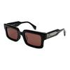 VIVIENNE WESTWOOD Mirror Leg Sculpted Saturn Logo Design Square Sunglasses Unisex Sunglasses Black VW5089-1-001