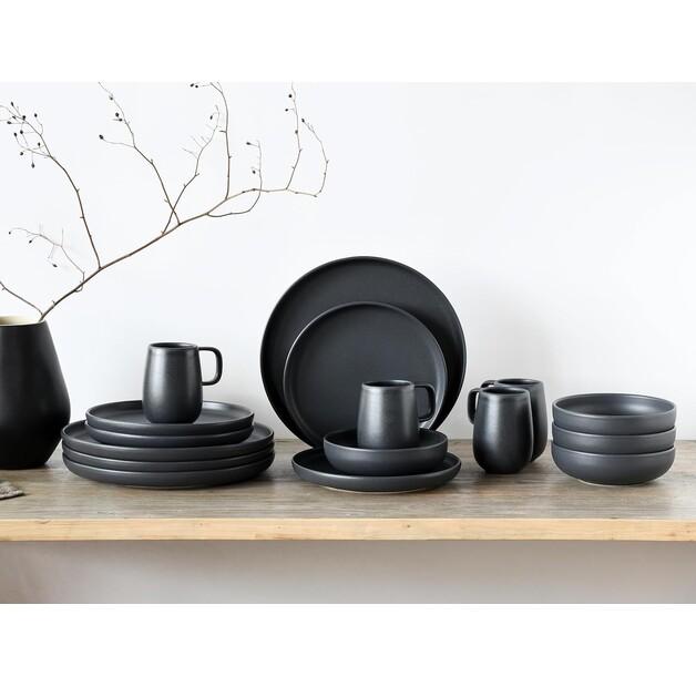 CreaTable Uno Black Dinnerware Set, 16 Pcs. (22978)