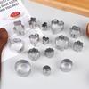 Heart Flower Cookie Cutters 3 Different Size Stainless Steel Fondant Cake Molds for Baking Dessert Kitchen Decor