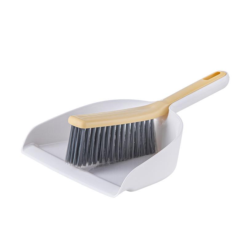Color blocking desktop small broom dustpan set for household cleaning, desk sweeping, garbage shovel, pet, children s mini broom