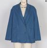 Elegant European and American Denim Jacket - Women's Casual Long Sleeve Blazer with Pockets