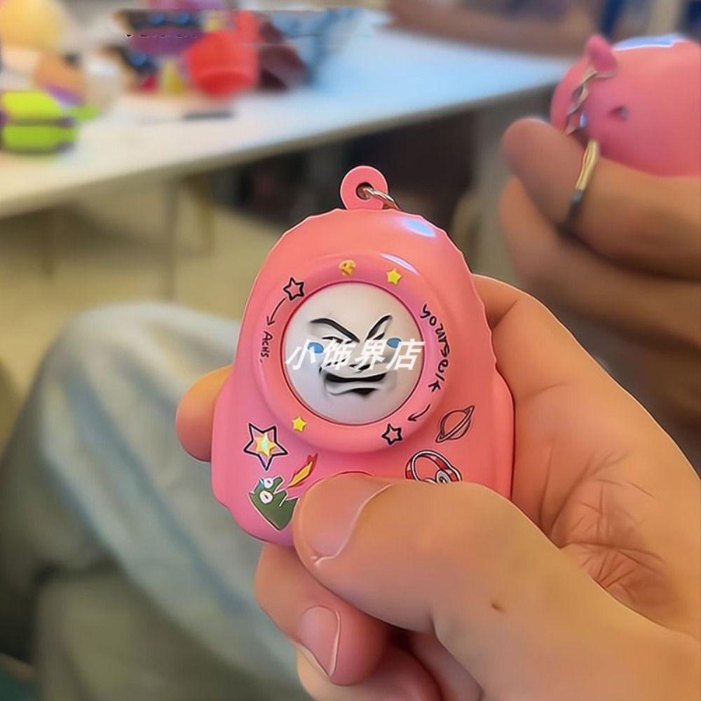 With Keychain Face Changing Toy 4 Facial Cartoon Doll Keychain Face Changing Pendant  Children
