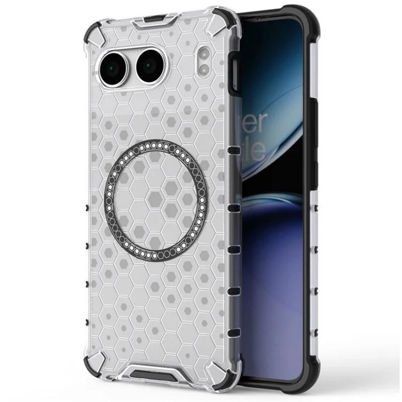 

For OnePlus Nord 4 Case Compatible with MagSafe WANLONFENG FC Series TPU+PC Phone Cover with Tempered Glass Black