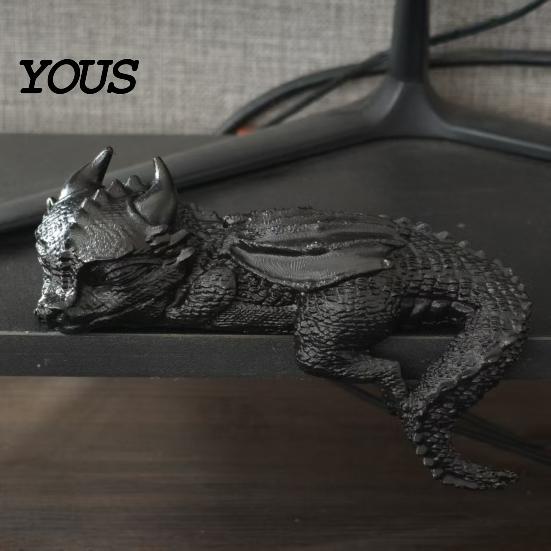 Indoor Home Library Decor Sleeping Dragon Bookshelf Decor, Book Nook Figurine, Gothic Fantasy Reading Booksitter Ornament, Shelf Desk