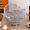 Stainless Steel Flour Sieve Drain Basket Colander Rice Vegetable Washing Basket Strainer Kitchen Accessories
