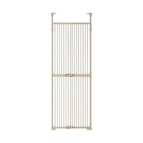 Iris Ohyama Cat Gate, Cat Trap Prevention Fence, Entrance Escape, Width 75cm x Height 195cm, Light Beige PNG-210