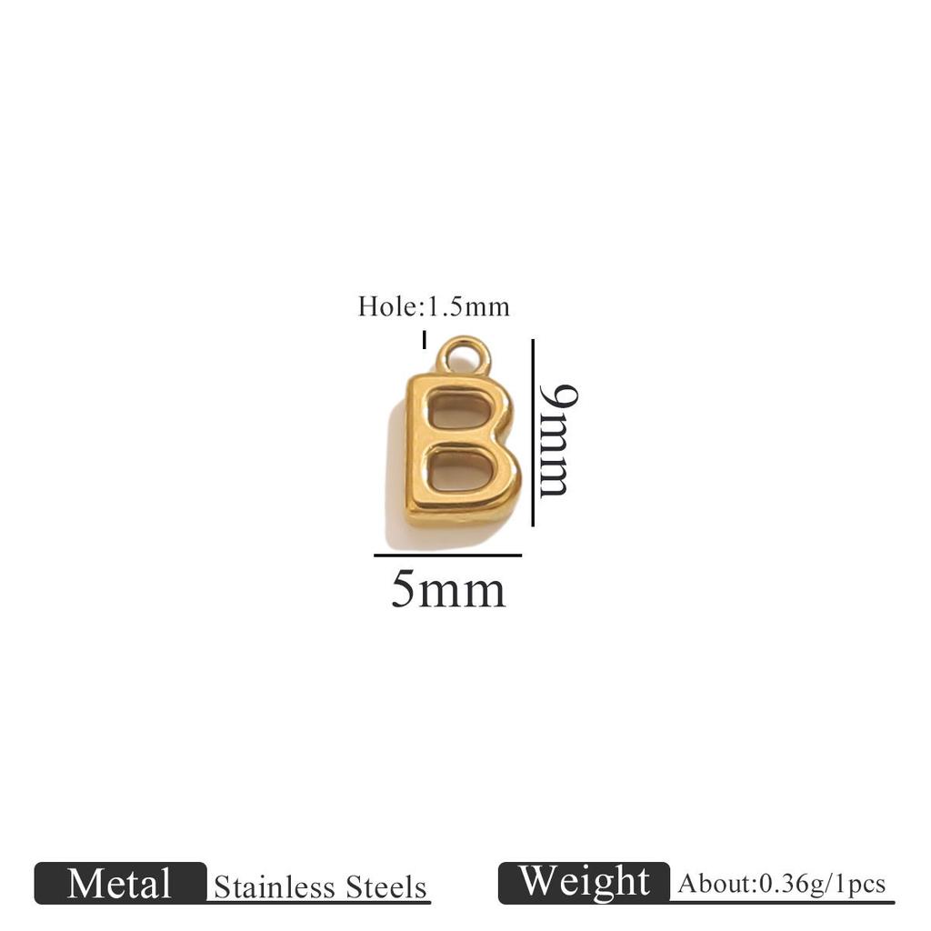 Yori 10pcs/lot Stainless Steel 26 Letters A-Z Mini Ring Letters Diy Handmade Jewelry Making Accessories Wholesale